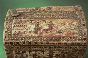 ツタンカーメンの胸の詳細、ニューキングダム、紀元前1340年頃